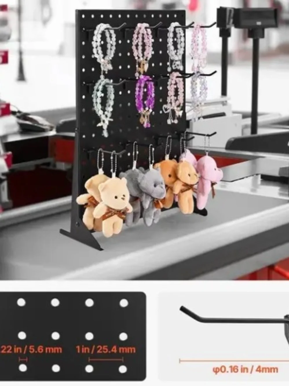 Black Freestanding Pegboard Organizer – Home Storage & Tool Display